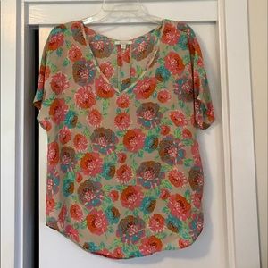 Ella moss floral blouse